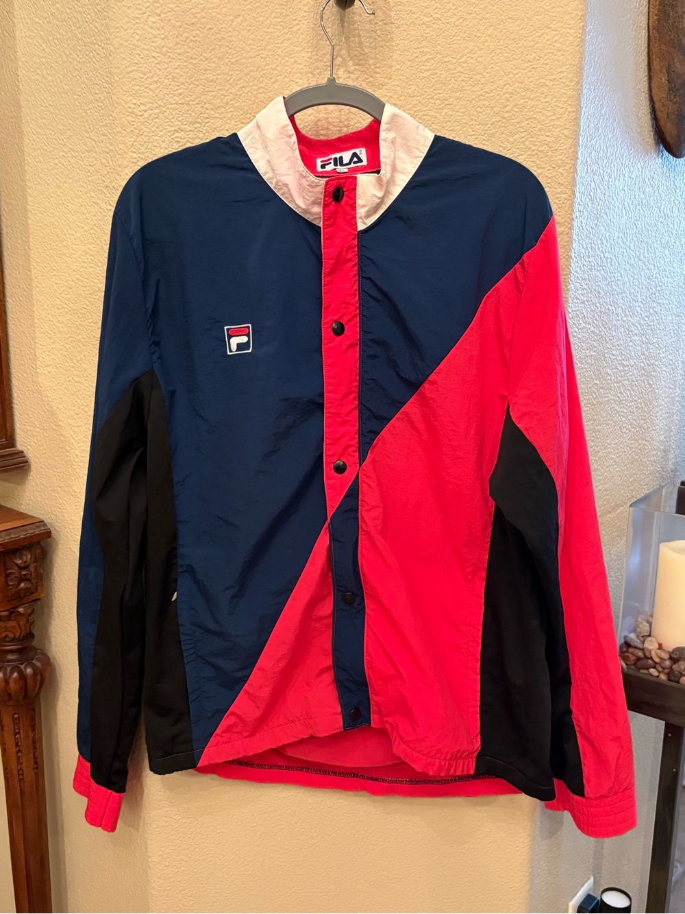 Vintage FILA Color-Block Track Packable Jacket Size Large